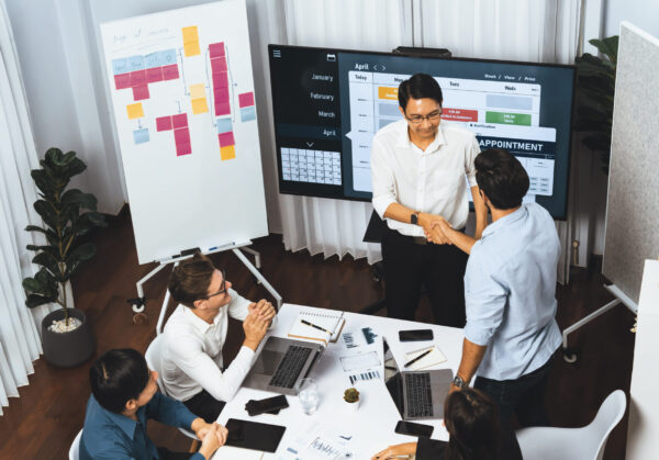 Happy office worker and project manager shake hand in meeting room after successfully achieving business task on time and on schedule. Project management tracking software for business success.Prudent SSUCv3H4sIAAAAAAAACnRTTW/cIBC9V+p/WHEOKl/GkGMOvVXqPephDONdFC+sjJ0qivLfi782VGovFvPm8ebNDH7/+uV0Ih3k4Mjj6X2JShyGYc7TCFNIscDsYcdHjB7HGnkdpWY1AKGO0IcpjQGGGuxgcpcIVyxgnIdhgT/WJMkTTHPGvHjZIQcTnovGBt4lNsPPW3w6Emuy3Cgp8jTnEDHnb99DhOiQPFScPHcL5yem24DkSGwl/6O3c/+h8iNkh8MAEdOcP8W2w6/7ZM4Y3dvaWdXxiAPC1vHeDOHWdpx7oN5KpMq3jBqmBbXaMOFsK7lUhw1iGzC6l6bwmq58UFKQsqHMu07yVoARd89EKStc4xRV4MsN0XfUWCGo8Kb3vre9M82d3LJO915qik0rqbKspcBBUc219K3mwmL7qdwC75FxKlAyqrRW1PQCizIvQOc8b/Q6mW0c5OX3hOO13jPMPqRqxa/JwbAQZDUtCDcY4a97tzG4EM8VkqbL+kgPJZfmOI3L5Mnd75DSDbqyzsdTX8rggV8g50L3B17VduWXSNeqTkzTurddlfjyUpeQS6l5IwwzjGthpOU7YXvdl1B0VjuHUIndS/B1V2FxQKSC3qu2odgrX5arLC37bqjvjNCGKy0lK1P9+AMAAP//AwCp3K8IxgMAAA==